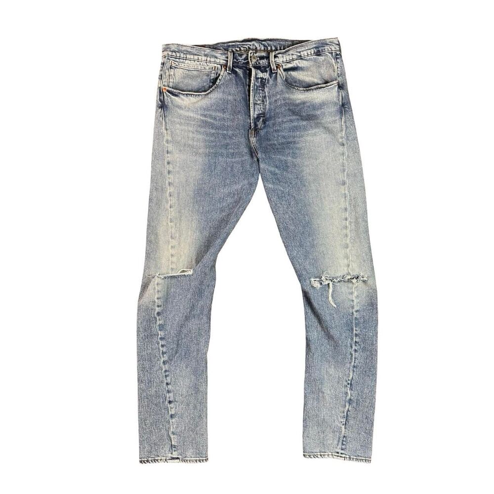 Levi's LEJ 502 Men's Light Wash Distressed Offset Seam Jeans
